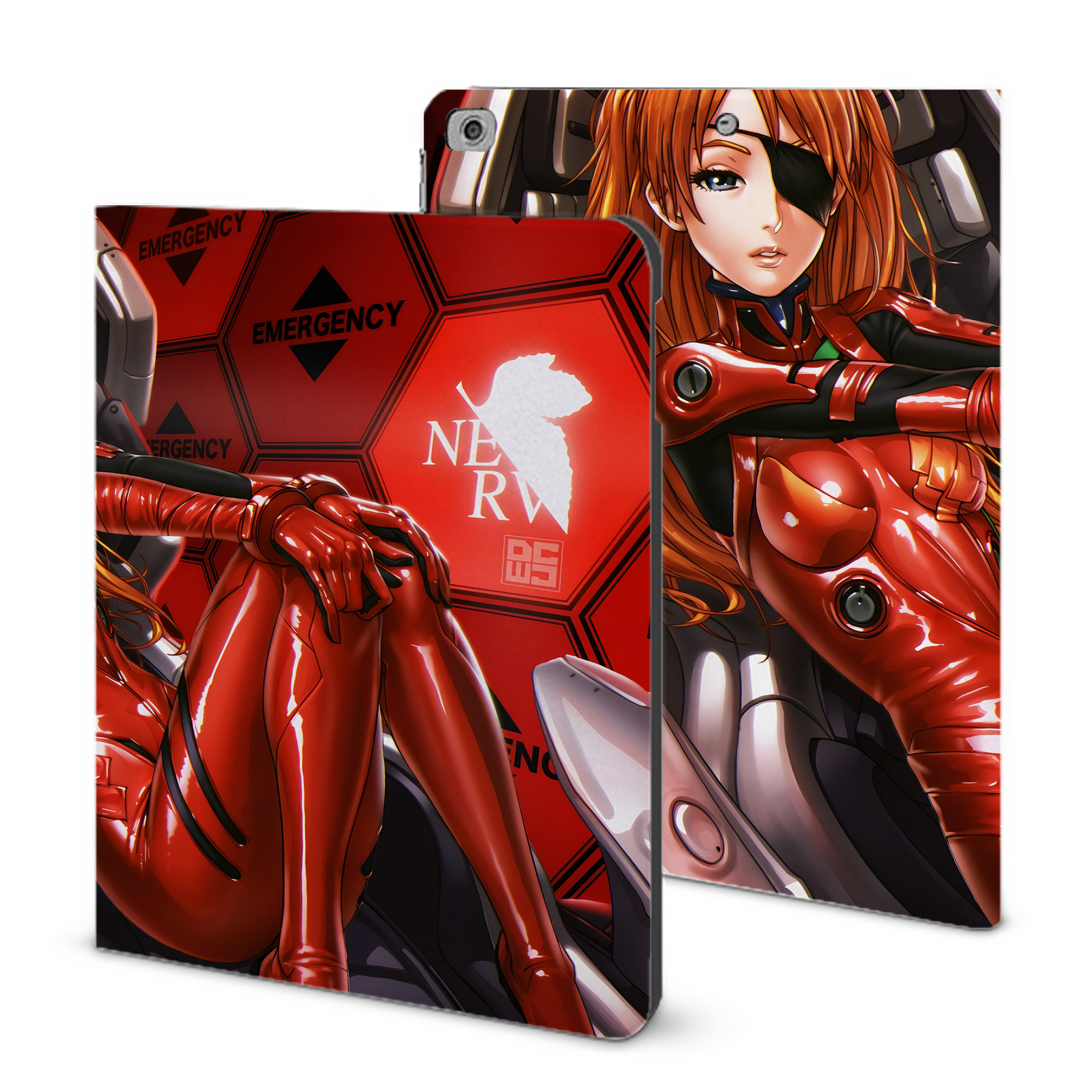 （画像用） EVA 新世紀エヴァンゲリオン IPad ケース ブック型 PUレザー TPU 耐衝撃 軽量 薄型 ペン収納なし 全面保護 IPad 各モデル対応